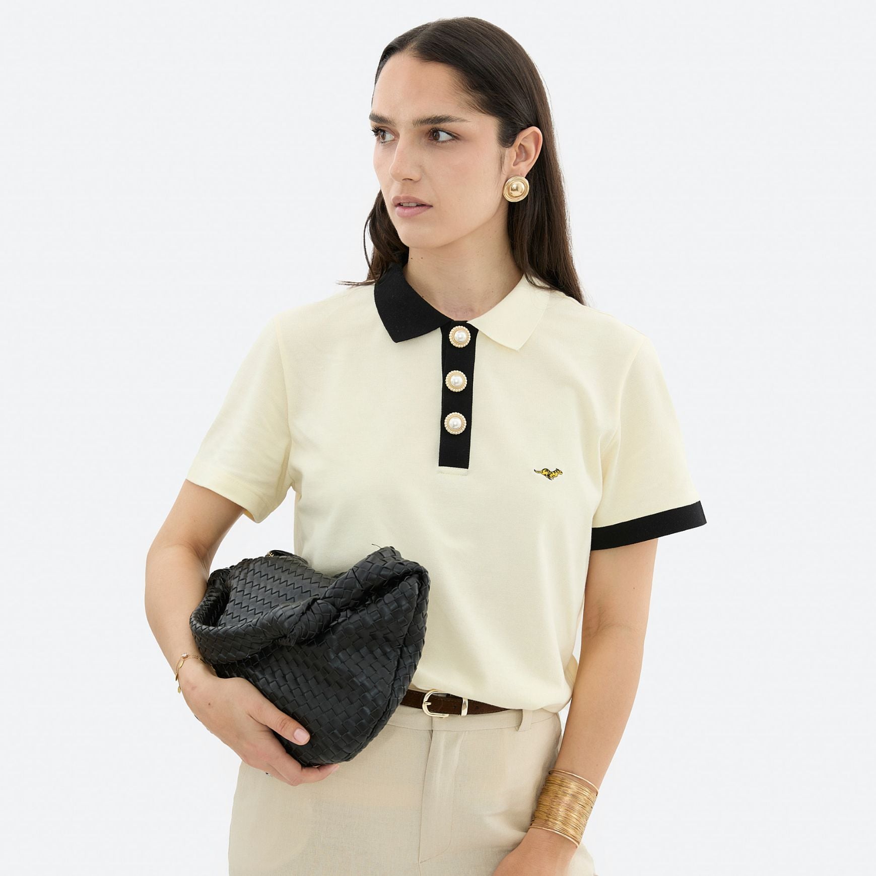 Polo en coton Pima brodé