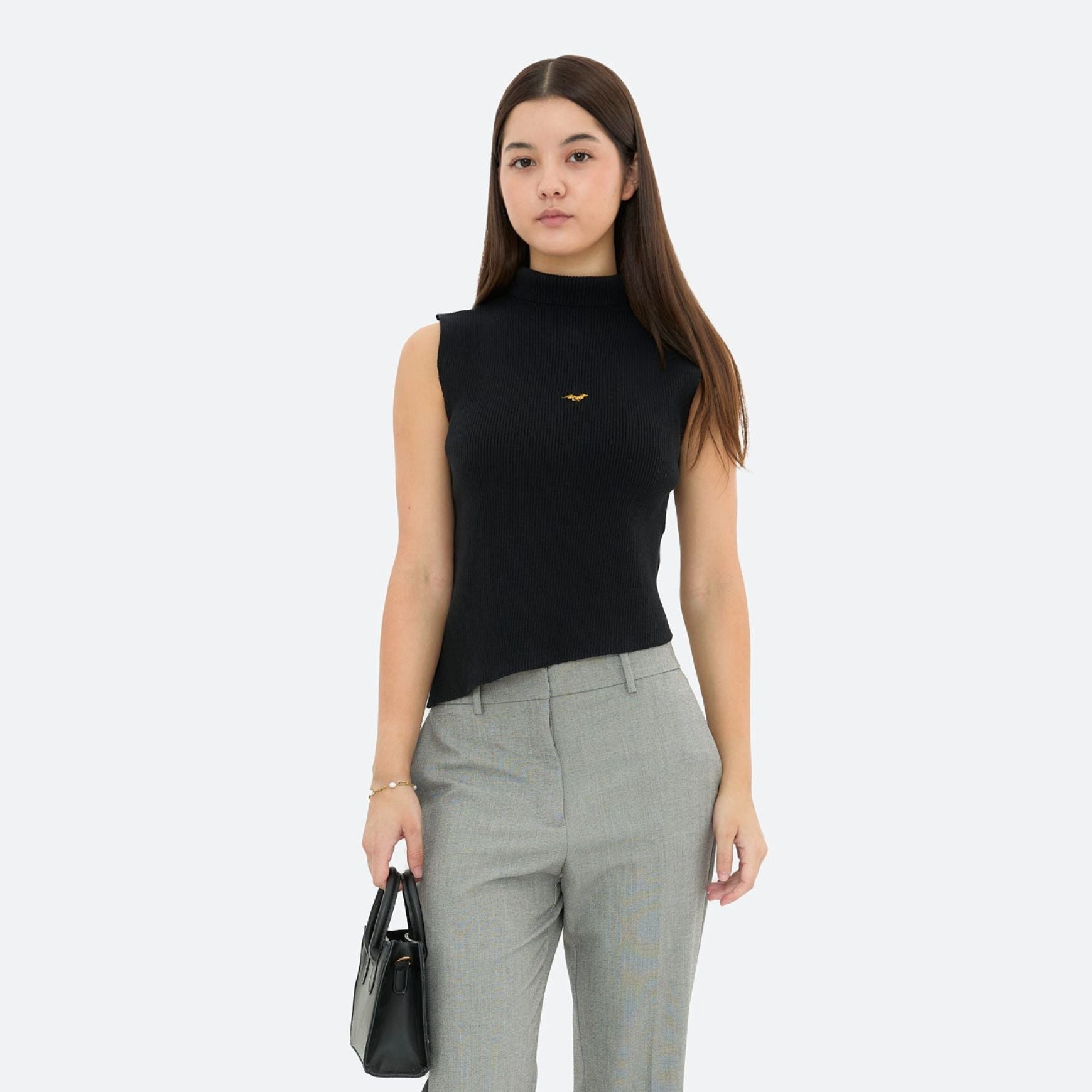 Débardeur en coton Pima côtelé