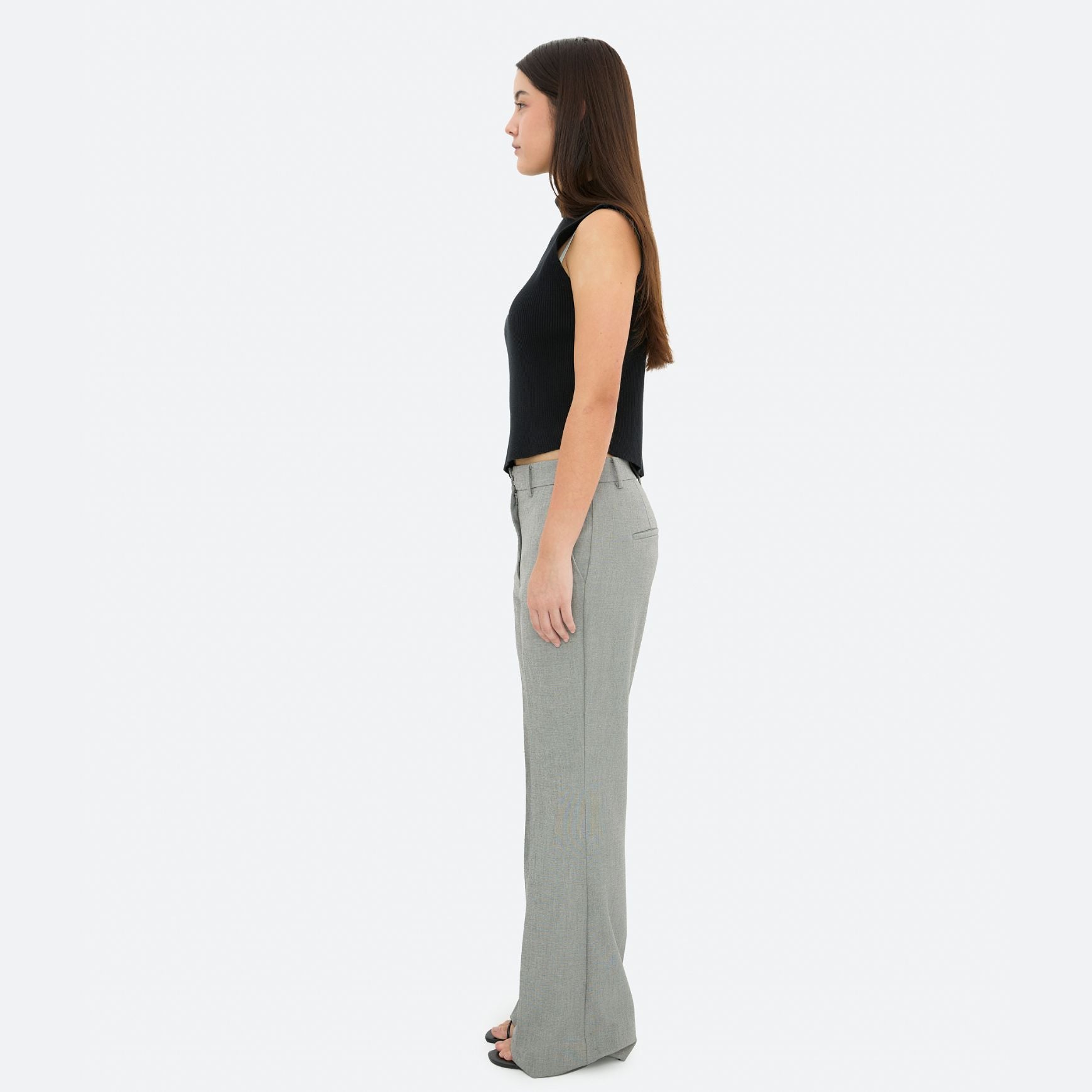 Débardeur en coton Pima côtelé